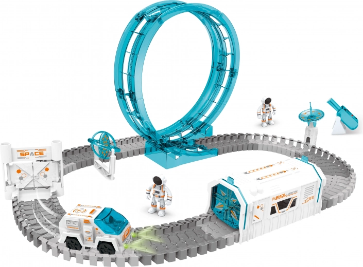 Kosmická dráha s projektorem a kosmonautem