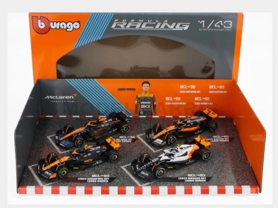 Bburago Formula Racing F1 McLaren Team 1:43 - 4 ks