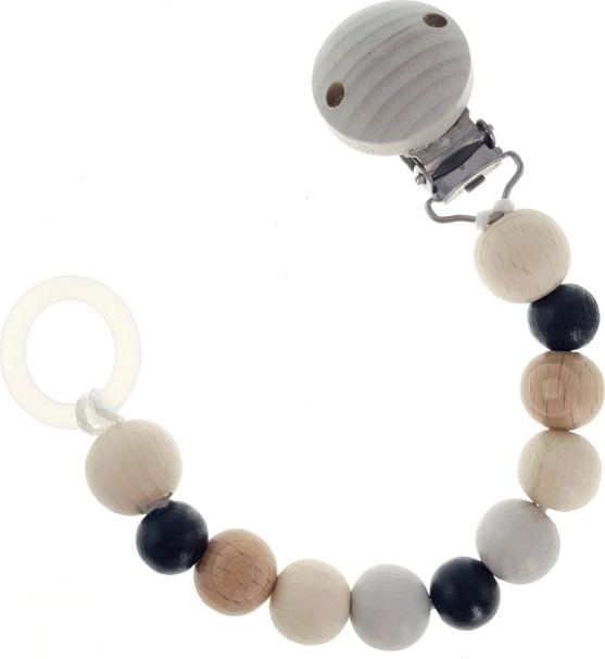 Hess klips na dudlík přírodní černá