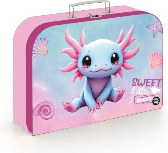 Dětský lamino kufřík Axolotl 34 cm