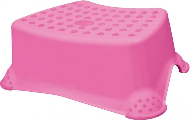 Stupínek k WC a umyvadlu Little Duck tmavě růžový