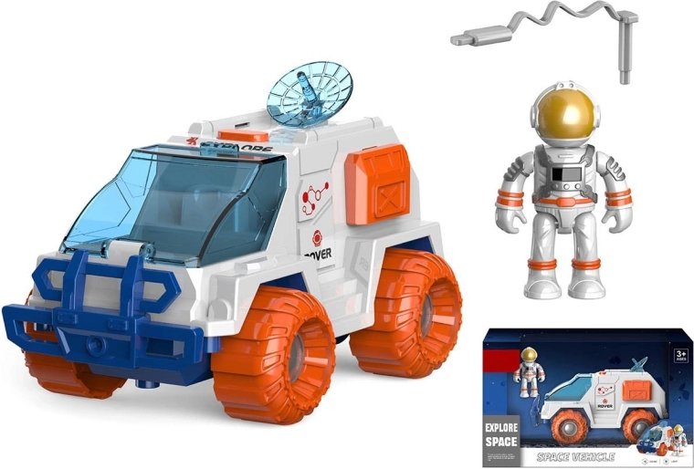 Kosmické vozidlo s astronautem se světlem a zvukem