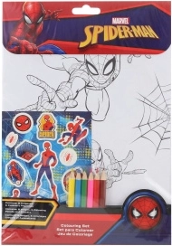 Omalovánky a samolepky spiderman – kreativní sada pro děti