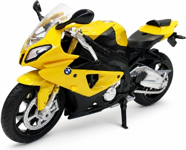 MSZ model motocyklu BMW S1000 RR žlutý 1:12 - 1 kus