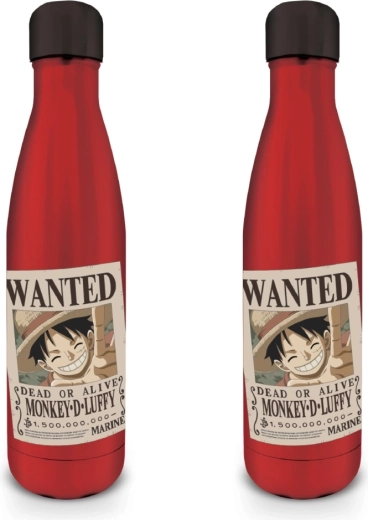One Piece nerezová láhev Wanted Luffy