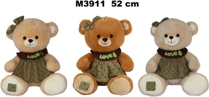 Plyšový medvídek v šatech 52 cm - 1 kus