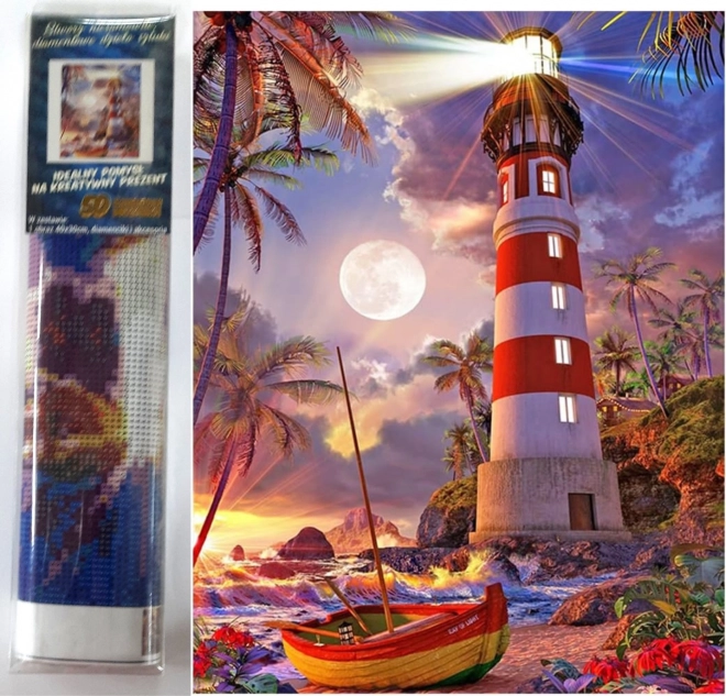 Diamantové malování Maják 30x40 cm