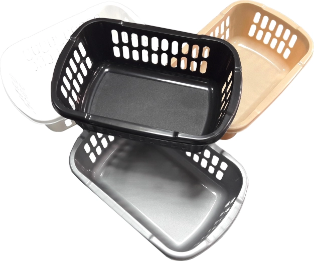 Plastový úložný košík střední 28 × 19 × 9,5 cm – mix barev