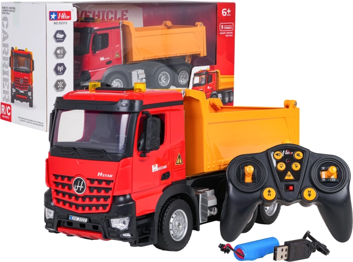 Velká RC sklápěčka 2,4 GHz se zvuky a světly