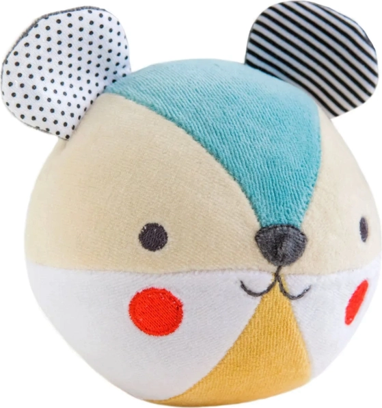 Petit Collage chrastítko medvídek z organické bavlny