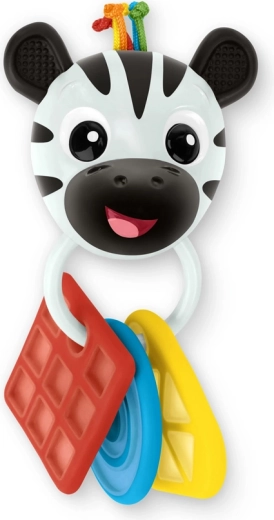 Kousátko a chrastítko zebra Zen Shake‑a‑Shape BABY EINSTEIN, bez BPA, od 0 měsíců