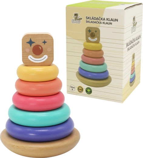 Babu karnevalová stohovací pyramida ze dřeva