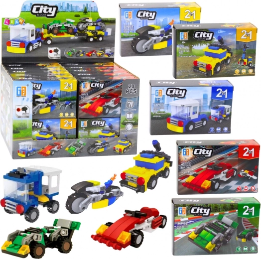 Kreativní stavebnice City vozidla 2v1