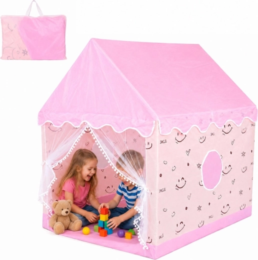 Pastelový dětský domeček – hrací stan pro holky 120 × 100 × 130 cm