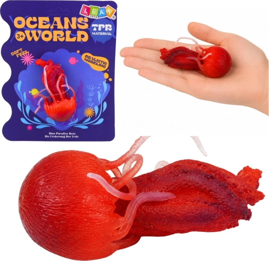 Gumová figurka medúzy – realistické mořské zvíře 9 cm
