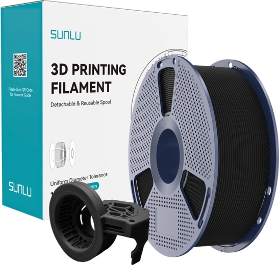 Vysokorychlostní matný filament Sunlu PETG – černý