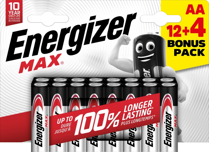 Energizer Max AA alkalické baterie 16 ks
