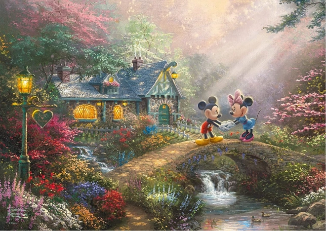 Puzzle v plechové krabičce Mickey & Minnie 500 dílků