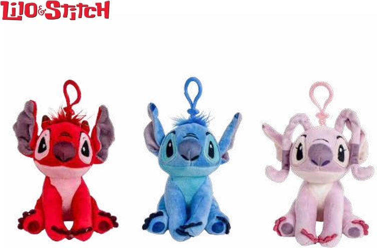 Disney Lilo & Stitch plyšový přívěsek na klíče 12 cm (3 druhy)