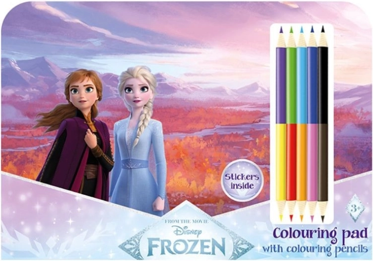 Kreslicí sada s pastelkami Ledové království