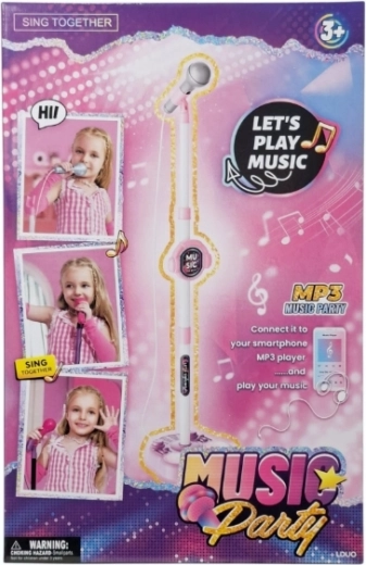 Dětský karaoke mikrofon se světlem a hudbou - 1 kus