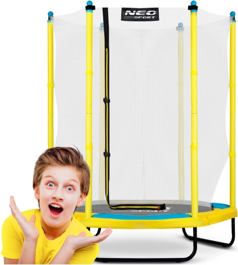Zahradní dětská trampolína 140 cm s vnitřní sítí NEO-SPORT