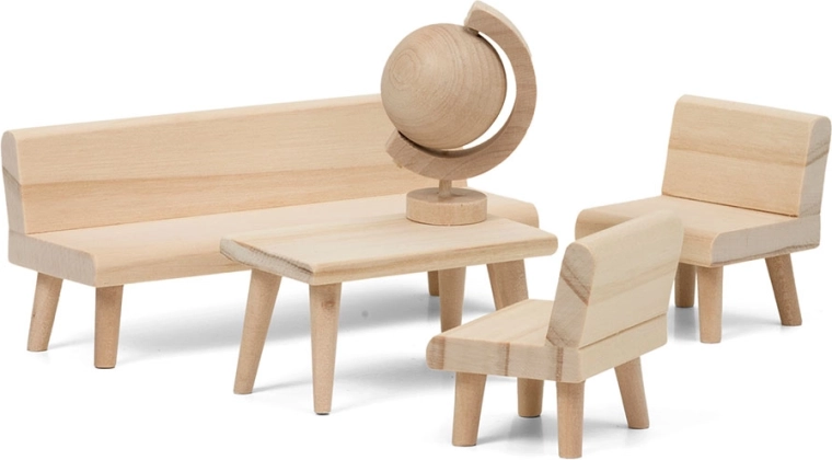 Lundby kreativní sada nábytku do obývacího pokoje pro domeček pro panenky (DIY)