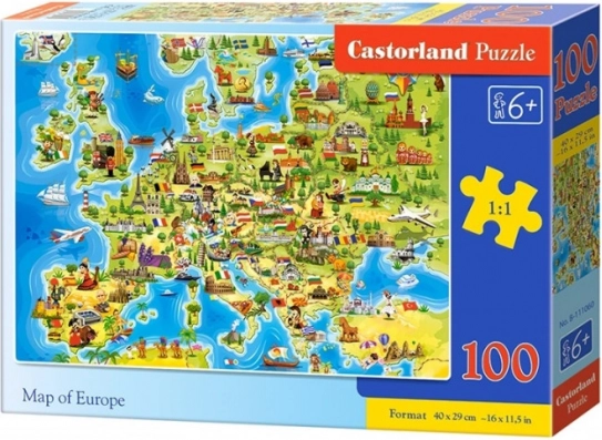 Skládačka Puzzle Mapa Evropy 100 dílků