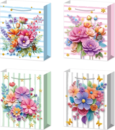 Dárková taška M kytice