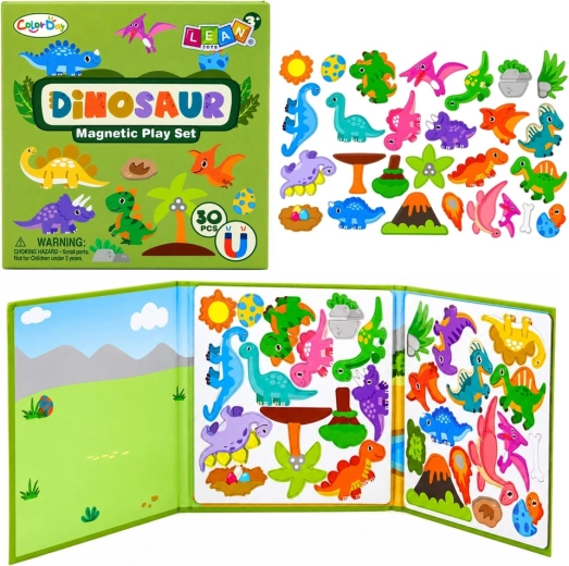 Magnetická knížka s magnety dinosauři – 30 dílků