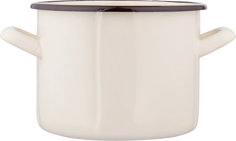 Silesia smaltovaný hrnec 2,2 l, 16 cm, krémový