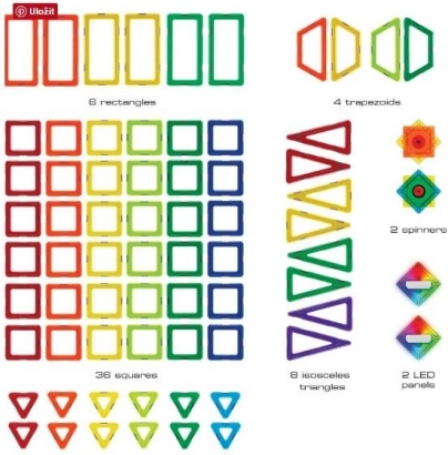 Geosmart magnetická stavebnice vesmírná stanice