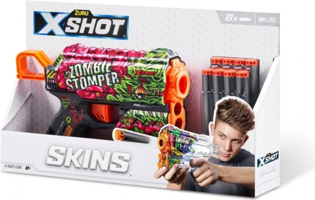 X-Shot Skins Flux pěnový blaster (8 šipek) – vzor A