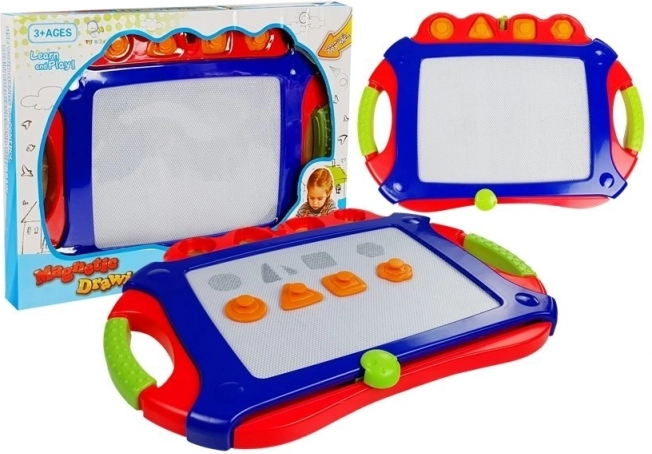 Magnetická kreslicí tabulka se stempelky – velký znikopis pro děti