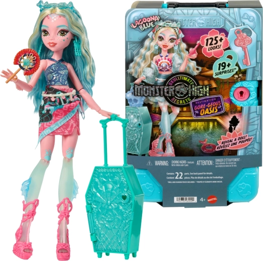 Monster High Lagoona Blue – kufřík s tajemstvími a doplňky 28 cm