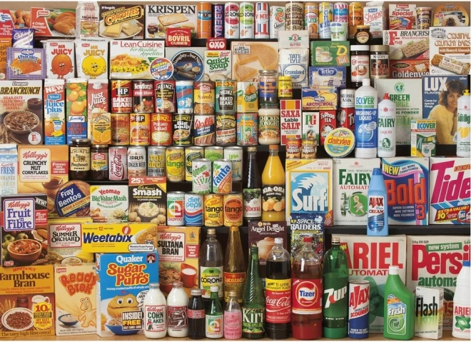 Puzzle GIBSONS Rok 1980 Nákupní košík 1000 dílků