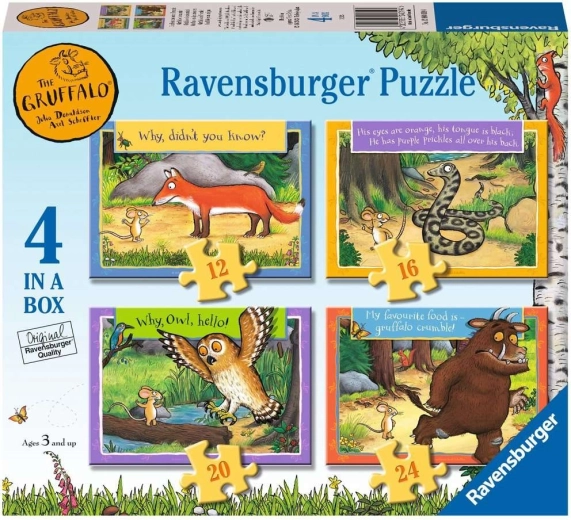 Ravensburger puzzle Gruffalo: pohádkové příběhy 4v1