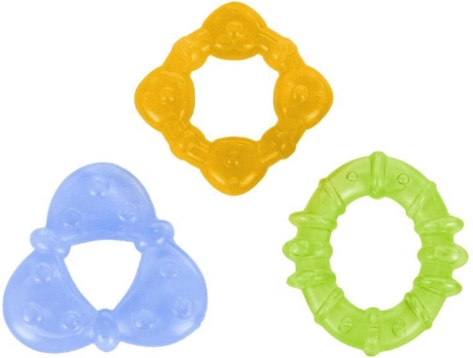 Bright Starts vodou plněná kousátka – sada 3 tvarů, od 3 měsíců