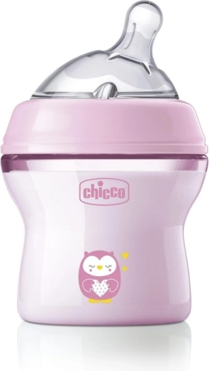 Chicco kojenecká antikoliková láhev Natural Feeling 150 ml pro dívky 0 m+