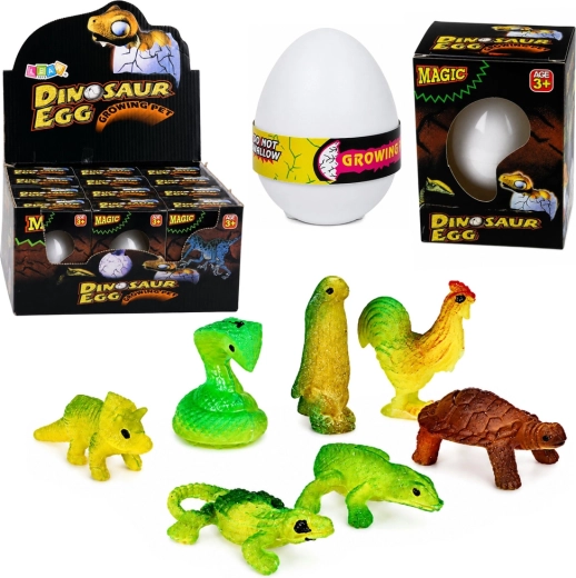Magické líhnoucí vajíčko s rostoucím dinosaurem do vody, bílé 6,5 cm - 1 kus