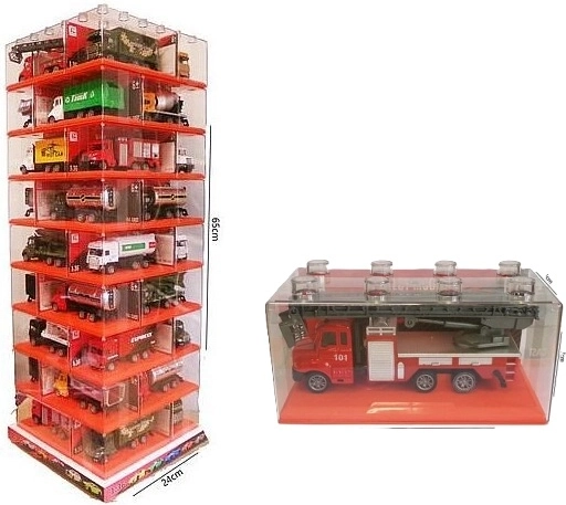 Kovový model nákladního vozu v průhledné kostce - 1 kus