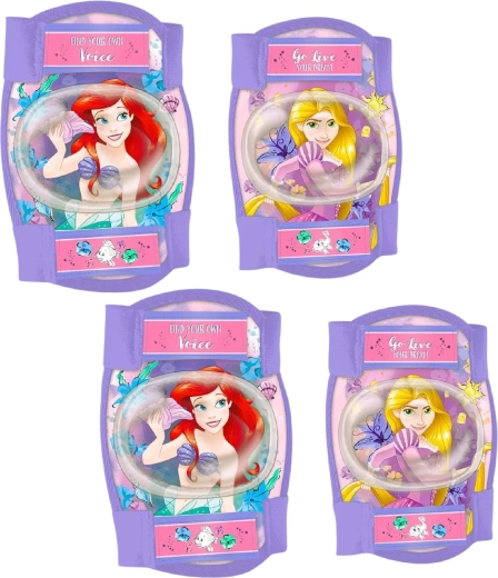 Dětská sada chráničů kolen a loktů Disney Princezny (Ariel a Locika) – 4 ks