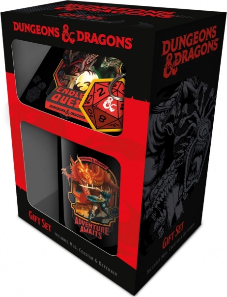 Dárkový set Dungeons & Dragons – hrnek, podtácek a přívěsek