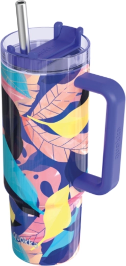 Nerezový termohrnek Quokka vibe midnight forest s brčkem 880 ml