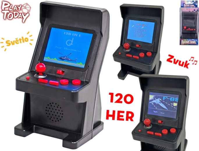 Přenosná herní konzole Play Today s 120 hrami a barevným displejem