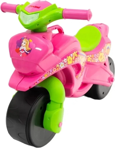 Doloni dětské odrážedlo motorka růžovo-zelená
