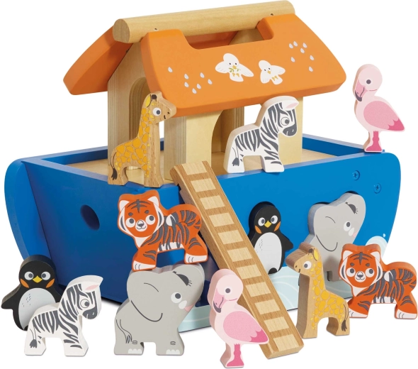 Le Toy Van arka Noemova – dřevěný vkládací sorter tvarů se zvířátky
