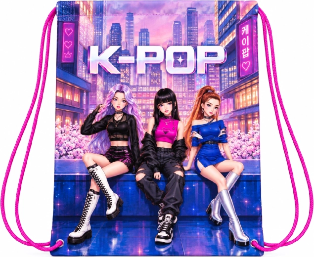 Dětský vak na záda K-Pop Demon Hunters růžový