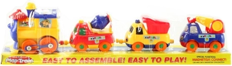 Mašinka na baterie s magnetickými vagónky, 32 cm