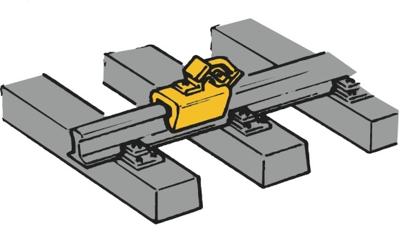 Žluté kolejové zarážky ROCO, sada 12 ks